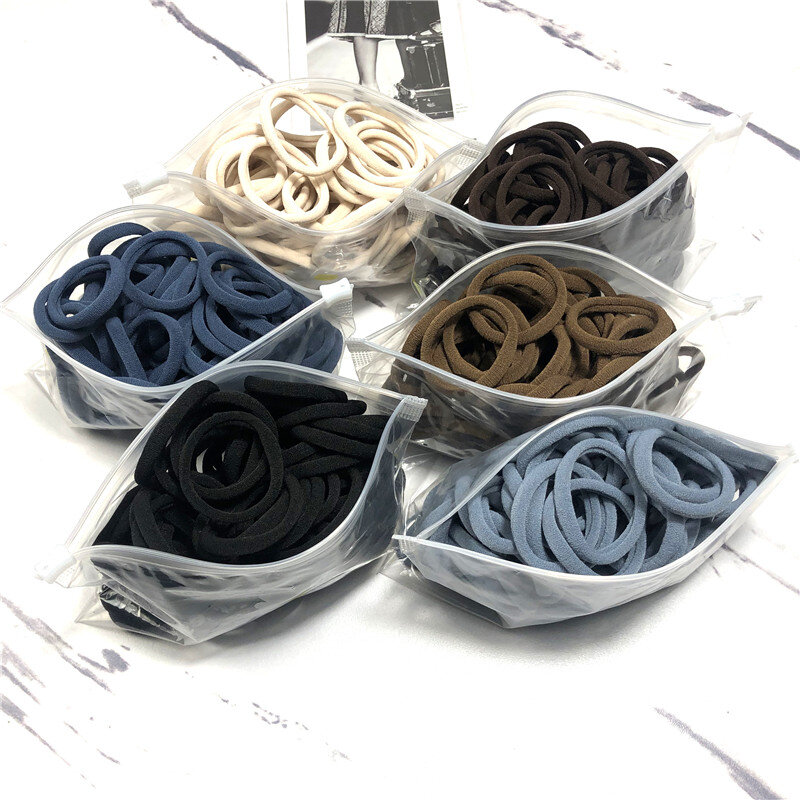 20/50PCS/Set Hair Bands for Women Girls Basic Hair Ties Ropes 4cm Simple Solid Elastic Headband Hair Accessories Ponytail Holder