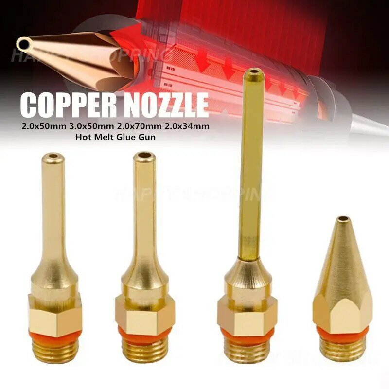 Hot Glue Gun Accessories Pure Copper Nozzle Glue Gun Nozzle Anti-leakage Long Nozzle universal Adhesive Tool Mouth Sol Tool