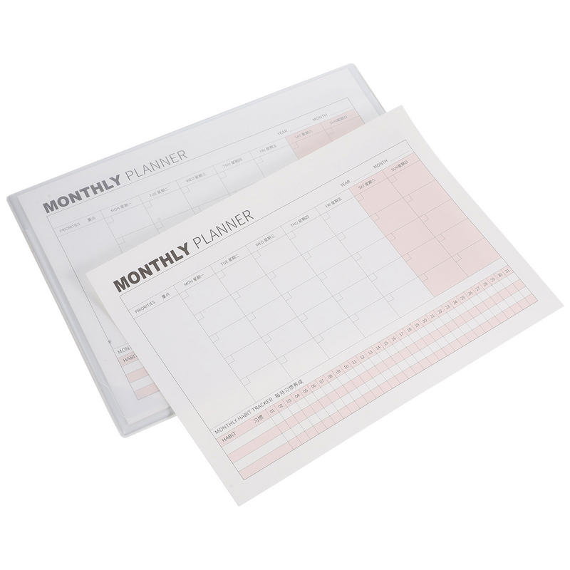 Mesa e Mesa Calendários Schedule Planner Notebook Pad, Gravação Notepads, Trabalho