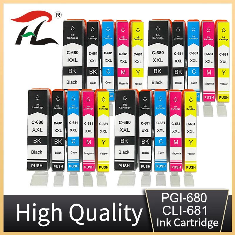 5 اللون خرطوشة حبر متوافقة ل PGI680 CLI681 لكانون Pixma TS706 TR7560 TR8560 TS6160 TS6260 TS8160 TS8260 TS9160 TS9560