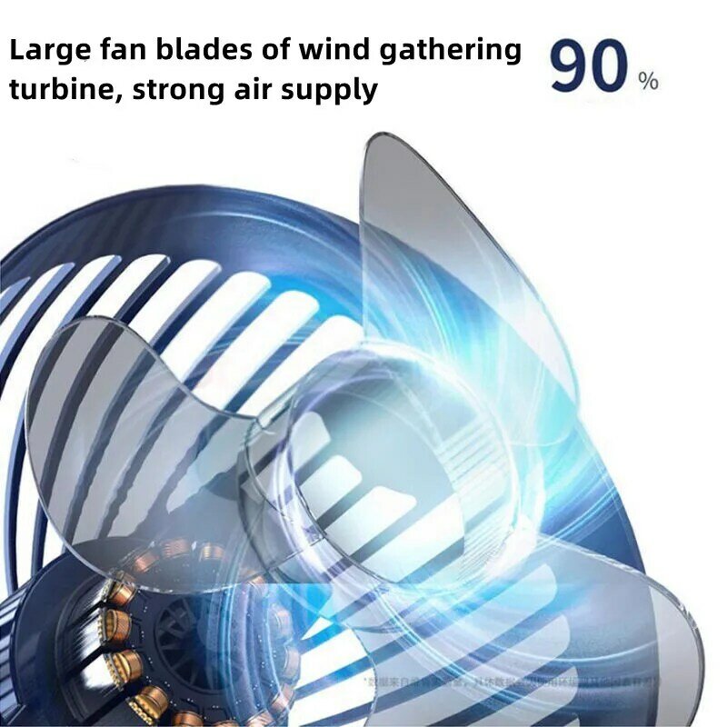 샤오미 USB 충전식 휴대용 전기 360 ° 회전 3 단 바람 데스크탑 무소음 공기 냉각 선풍기, 침실 사무실용, 2000mAh