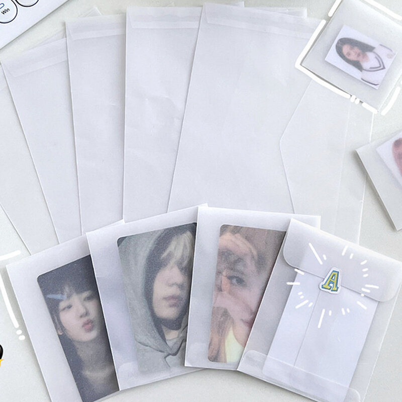 Buste di carta di acido solforico semitrasparente di carta da 10 pezzi per sacchetto di immagazzinaggio di carte di cartoline fai da te sacchetto di imballaggio regalo di invito a nozze