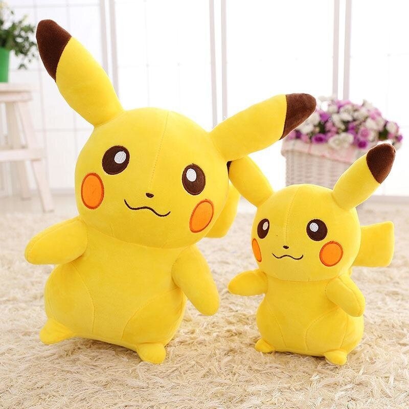 Cuscino Pikachu peluche 20-65cm Kawaii giappone Anime Pokemon Pikachu bambola di peluche morbida farcita bambola carina regalo di natale per bambini ragazze
