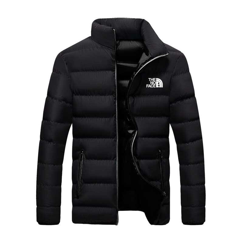 Мужская теплая куртка на хлопковом наполнителе, однотонная парка с воротником-стойкой, Повседневная Верхняя одежда для зимы