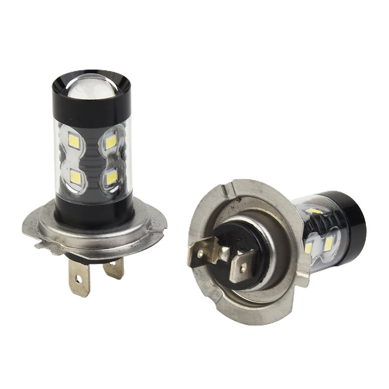Faro LED antiniebla de alta potencia, bombillas DRL de 160 K, blanco, lámpara frontal de conducción de alta potencia, H7, 6000 W, CC 9-36V, aluminio, 2 uds.