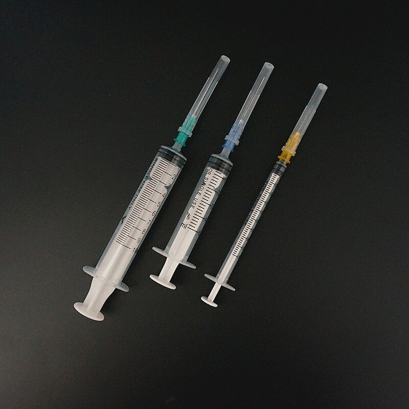 30pcs Disposable Plastic sterile injection syringe, Liquid Syringe with Needle 1/2/5/10/20/30ml for Industrial use