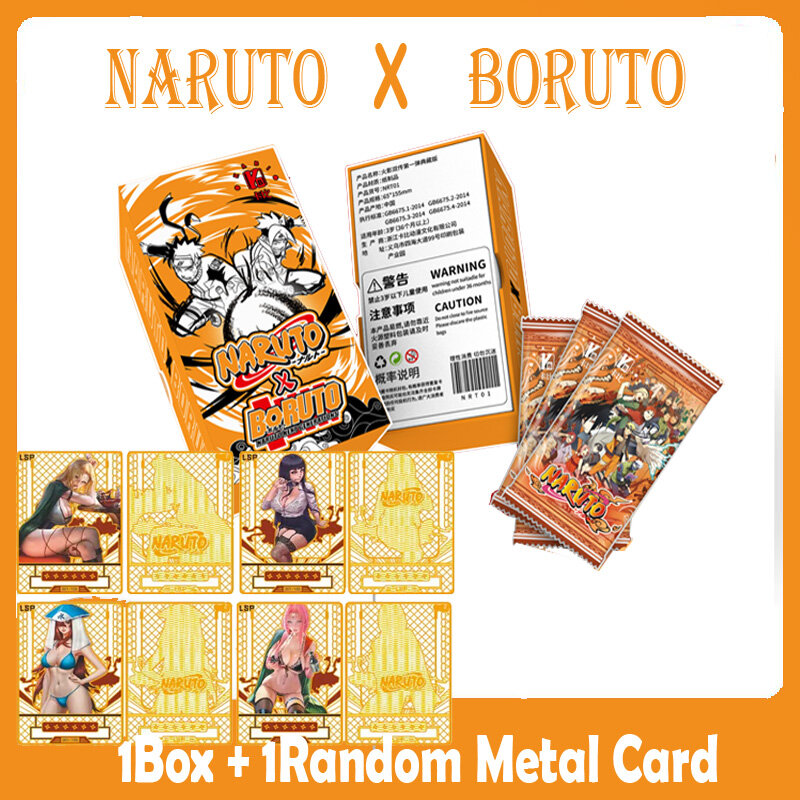 Naruto & Boruto tarjetas de colección de personajes de Anime, TCG Booster Box SP SSR, tarjetas raras, tarjetas de juego de fiesta, regalos de juguete para niños, nueva colección