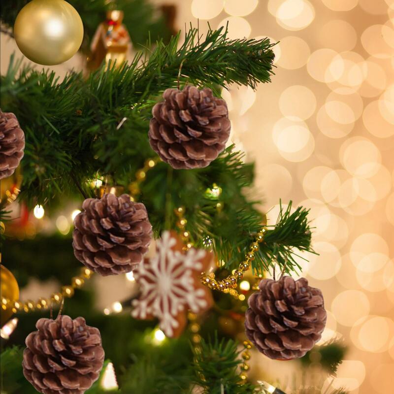 素朴なクリスマスの松のコーンペンダント,結婚式,屋内,秋,冬,パーティーの記念品,9個