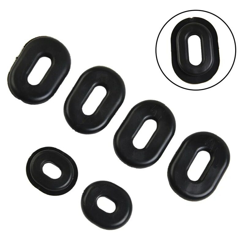 6pcs Side Cover Oval Grommets Set For Honda For SL350K1/K2 Motosport For CB125S Rubber Replacement Motorcycle Accessories