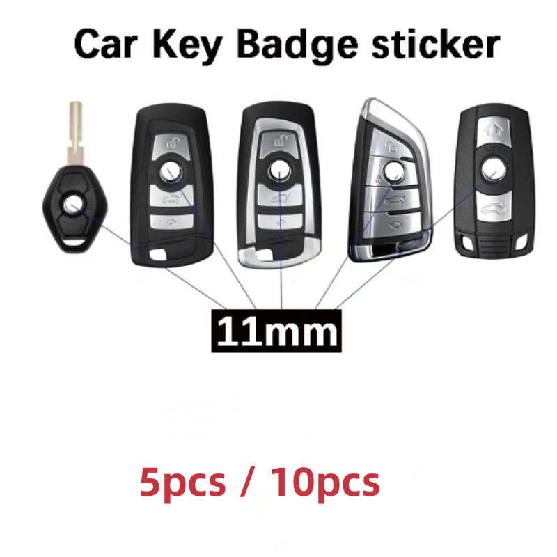 5pcs/10pcs/20pcs Car Key Emblem For X1 X2 X3 X4 X5 X6 X7 E90 E46 E39 E36 E70 E87 E30 E34 11mm(diameter) Sticker Logo Decals