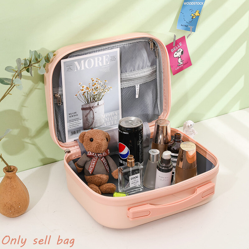 Koper Makeup portabel multifungsi, koper riasan Mini 14 inci tahan air kapasitas besar