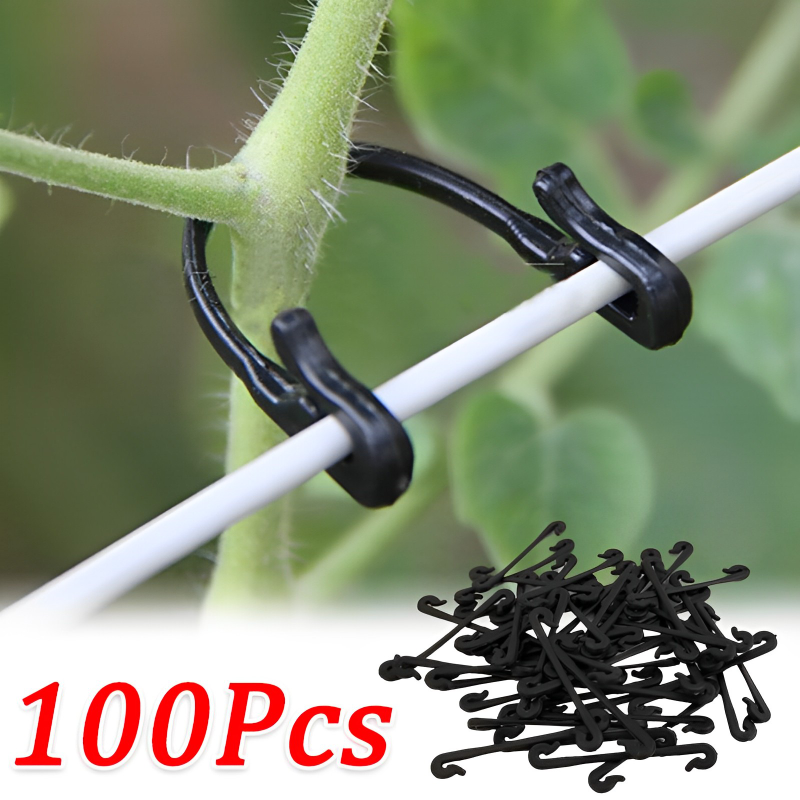 Clips en Plastique pour Plantes de Jardin, Boucles de Greffe de Tomates et Légumes, Support de Vigne, 100/50 Pièces