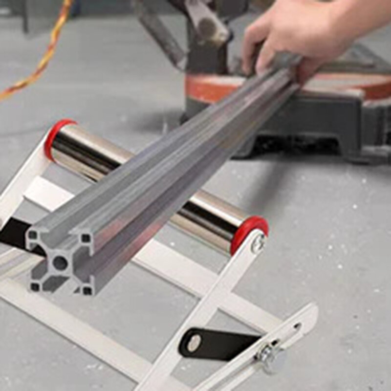 Estante de soporte de Material largo para máquina de corte, soporte de elevación duradero para tubo largo de Metal