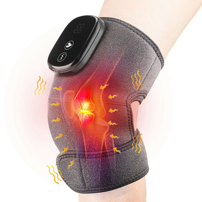 Pemanas Listrik Pijat Kompres Panas Terapi Dukungan Penjepit Pelindung Lutut Bahu Bantuan Tangan Arthritis Lengan Pijat Lutut