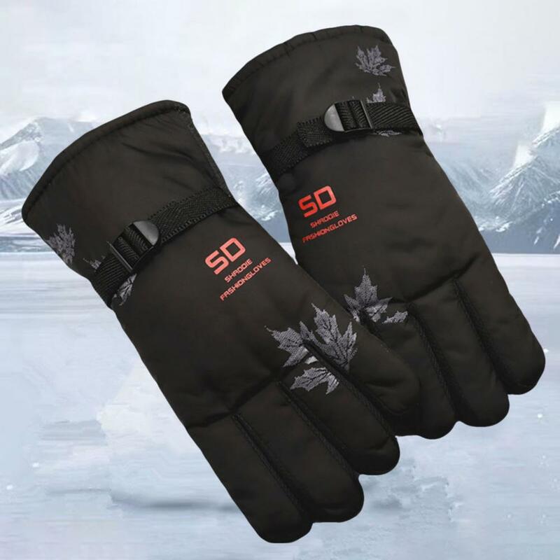 Cycling Gloves 1 Pair Simple Windproof Thickened  Men Cycling Bike Gloves for Going Out