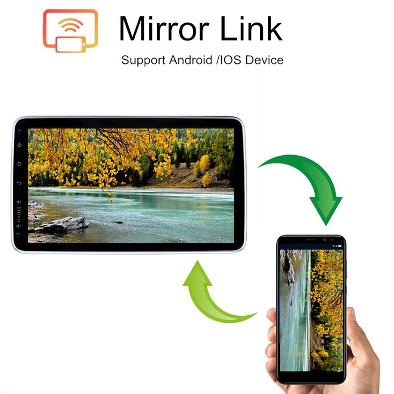 Автомобильный мультимедийный плеер 1DIN на Android 10,1 с экраном 9,1 дюйма, радио, вращением на 360 градусов, регулируемым экраном, Wi-Fi, Bluetooth, GPS-плеером