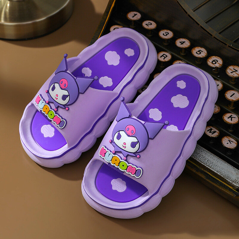 Женские сандалии детские летние домашние Нескользящие тапочки для детей и родителей милые Мультяшные сандалии