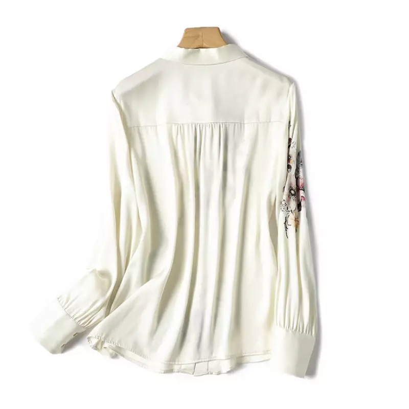YCMYUNYAN-camisas Vintage de gasa para mujer, blusas holgadas de manga larga con estampado, ropa de moda con lazo, primavera y verano