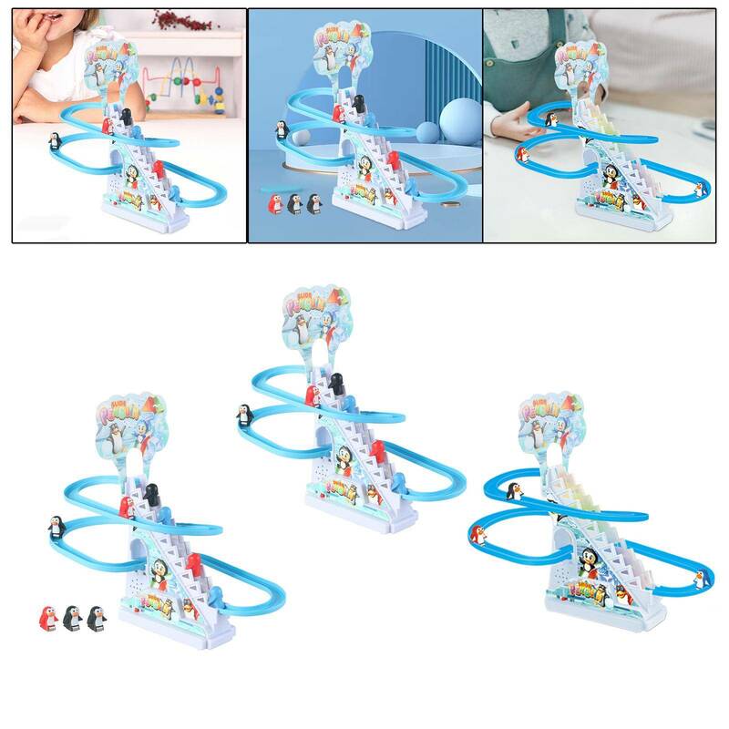 ของเล่นบันไดปีนอิเล็กทรอนิกส์มีบันไดสไลด์ที่ทนทานอะไหล่ของเล่นรางรถไฟเกมสำหรับในร่มกลางแจ้งเด็ก