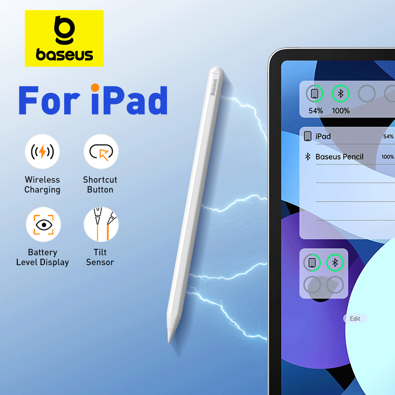 Baseus Gen2 stilo digitale per iPad 4/5/Pro 11 e 12.9 pollici/Mini 6, per penne a forma di matita Apple che supportano le penne di rifiuto del palmo
