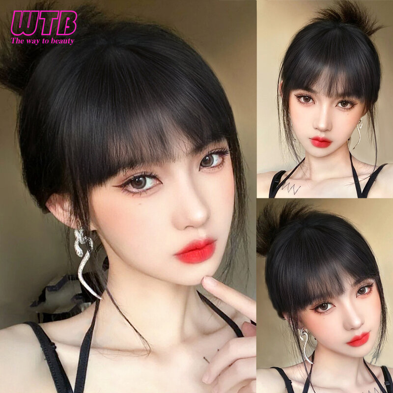 WTB Synthetic Bangs Wig Piece Women's Natural Realistic Fake Bangs Suitable For Daily Wear Bangs Wig