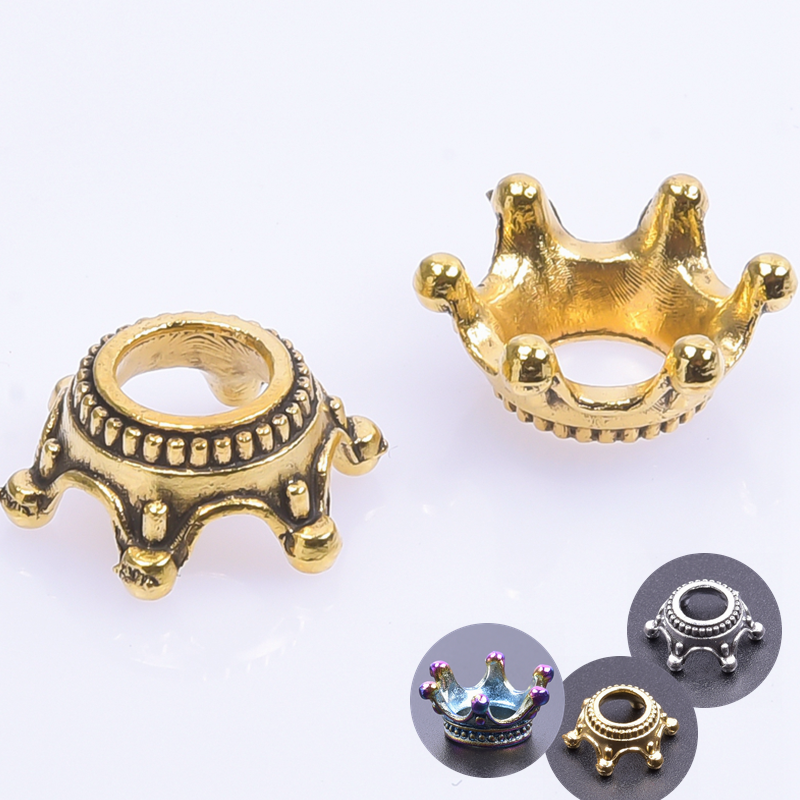 50pcs/lot Mini Metal Crown DIY Craft Bulk Wholesale Alloy Pendant Charms For Jewelry Making Bracelets Craft 4 Color Accessories