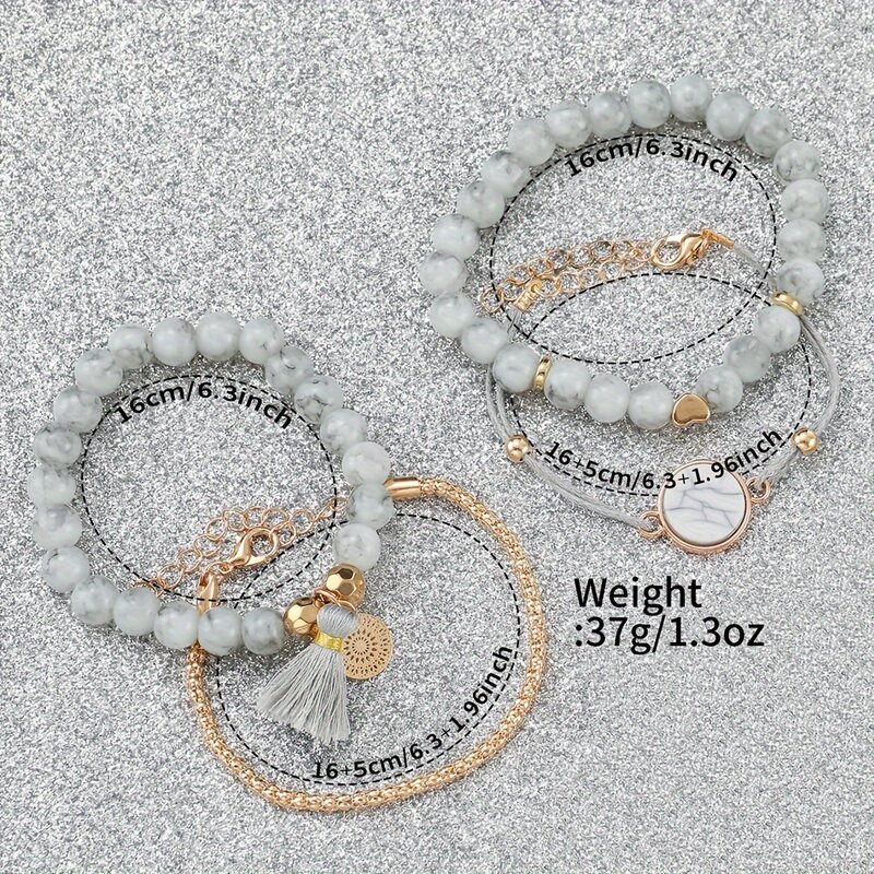 Montre à quartz analogique en cuir PU pour femme, bracelets de veine de marbre, montre-bracelet décontractée, cadeau pour la colonne vertébrale, mode, ensemble de 5 pièces