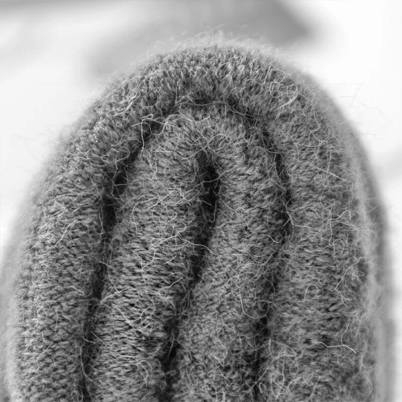 Зимние вязаные перчатки на полпальца для мужчин, гибкие однотонные перчатки унисекс из искусственной шерсти для активного отдыха, нескользящие перчатки для сенсорного экрана