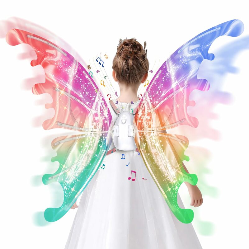 女の子のための電気妖精の翼の衣装、天使の翼、子供、翼のためのパフォーマンスアクセサリー、衣装アクセサリー、パーティーの装飾