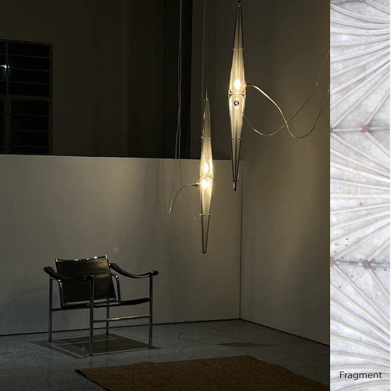 Lampu gantung desain meja depan konter Bar lampu pameran seni minimalis lampu dekorasi rumah gaya industri