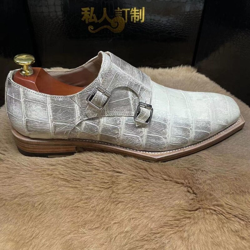 Crocodilo pele couro sapatos casuais para homens, nova chegada, moda, PDD216, 2023
