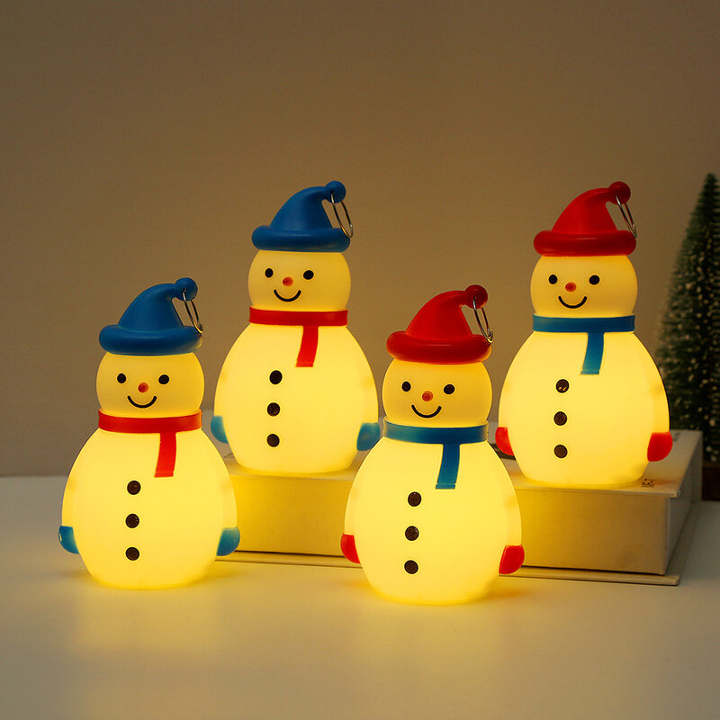 Natale LED Night Light pupazzo di neve luci albero di natale pendenti appesi festa di natale a batteria luci decorative per interni ed esterni