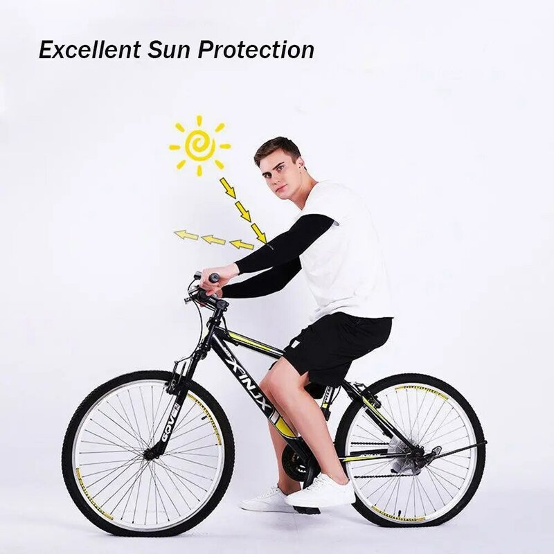 Manchons de bras chauffants pour le sport, protection contre les UV solaires, couvre-mains, chauffe-bras refroidissant, course à pied, pêche, cyclisme, 2 pièces