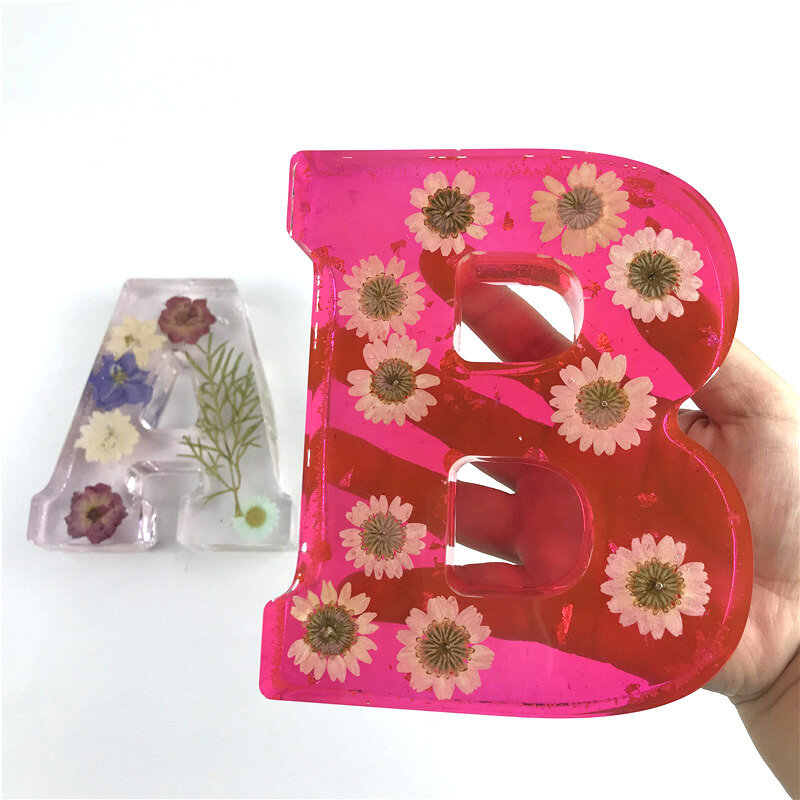 6inch Capital Alphabet Epoxy Resin Silicone Mold Letter Number Mould DIY Birthday Party Proposal Wedding Decoration Casting Mold