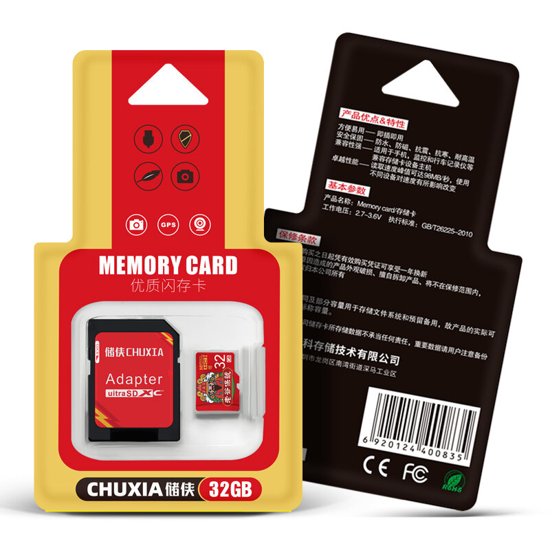 Kartu memori kelas 10, kartu SD kelas 10 kapasitas 128GB 64GB 32GB, TF kecepatan tinggi 512GB 256GB untuk Ponsel/UAV/kartu penyimpanan datang