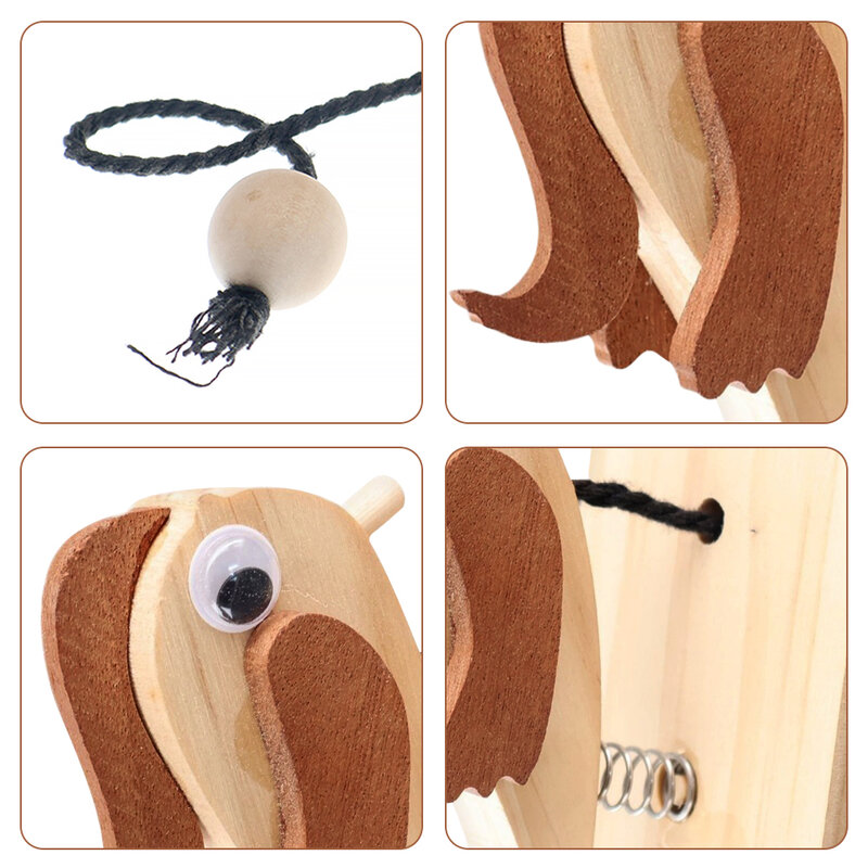木製ハンドル付き木工ドアベル,パンチなしの固定ボタン,通知ツール,ドアの装飾
