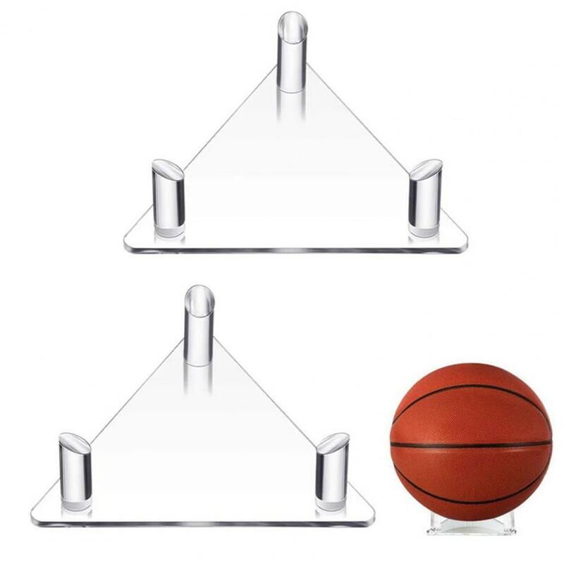 Basketball Ball Stand Display Thickened Hollow Sports Display Acrylic Triangle Soccer Volleyball Holder Ball Holder