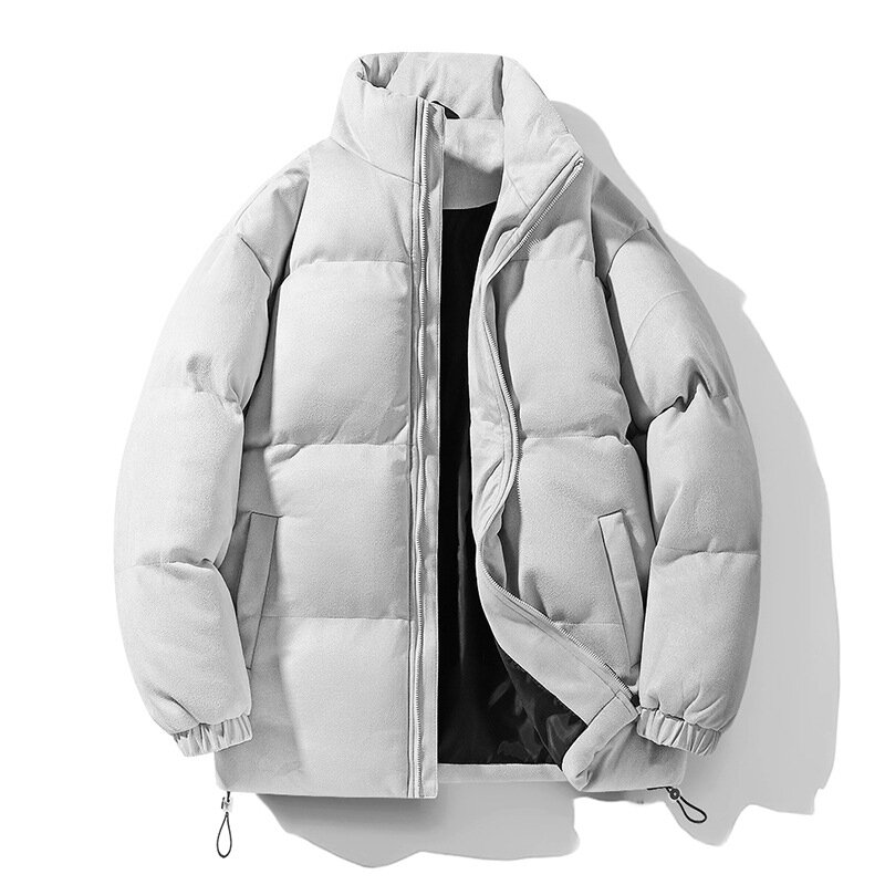 Мужская зимняя куртка, вельветовые теплые парки с хлопковой подкладкой, Осеннее пуховое пальто, Мужская винтажная Корейская термальная ветровка