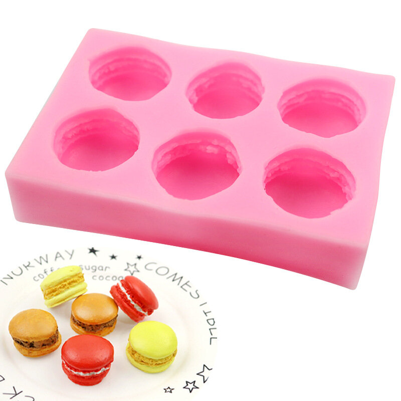 3D Macaron Silicone Mold DIY Pudding Dessert Donut Jelly Cake Baking Decor Fondant Candy Soap Polymer Clay Candle Crafting Mould