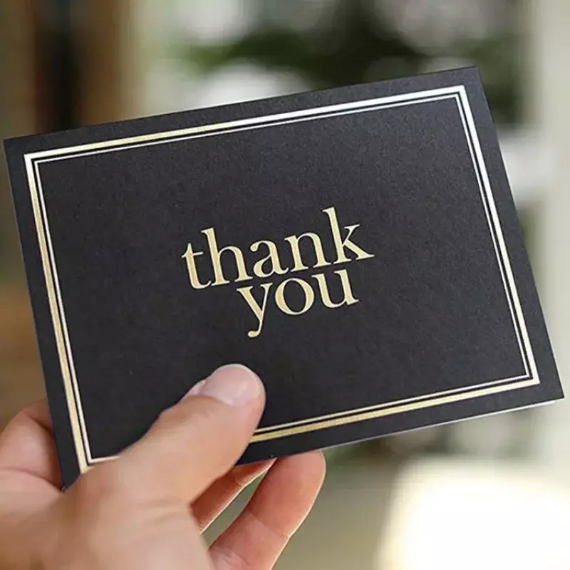 Tarjeta de agradecimiento personalizada para negocios, producto barato, tarjeta de felicitación con logotipo