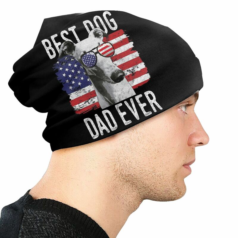 Flaga ameryki najlepszy pies tata USA Geryhound charty jesienne kobiece cienkie czapeczki kapelusiki dziecięce na świeżym powietrzu