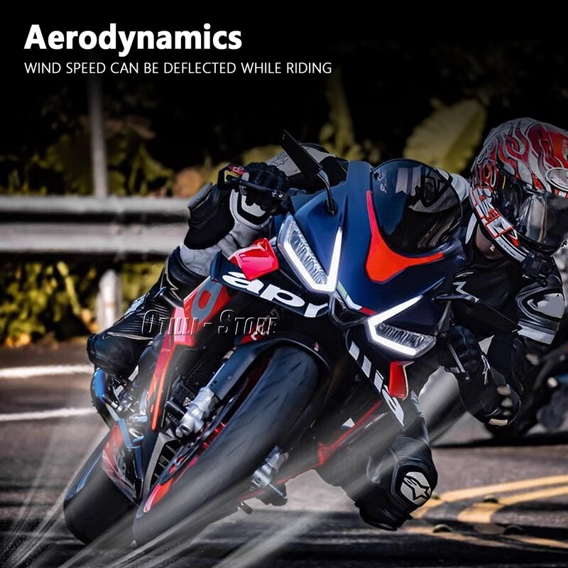 Motocicleta Kit asa aerodinâmica, Spoiler Acessórios, 5 cores, Winglet, Aprilia RS660, RS 660, Rs660, Novo