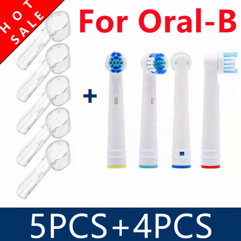 Cabezales de repuesto para cepillo de dientes eléctrico Oral-B, compatible con Advance Power, Pro Health, Triumph, Vitality, Precision Clean, 4 unidades