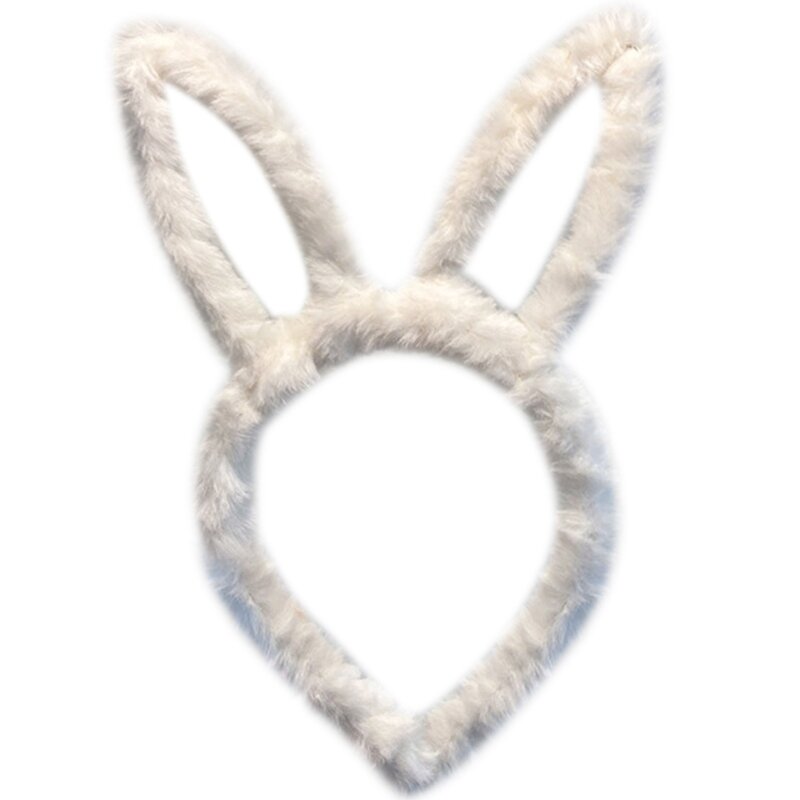 Y1UB Diadema con Orejas conejo, Orejas conejo peluche bonitas para uso diario todas edades, disfraz, fiesta y