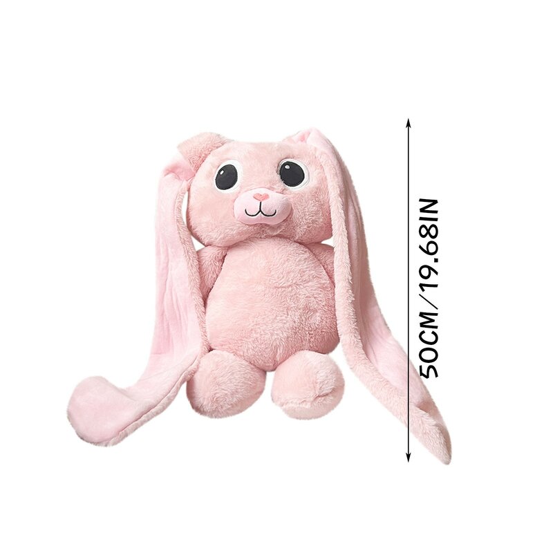 100CM Stretchable Ears Rabbit Plush Toy Adult Child Pull Rabbit Ears Doll Soft Stuffed Plush Toy Stretched Ears Legs Bunny Gifts