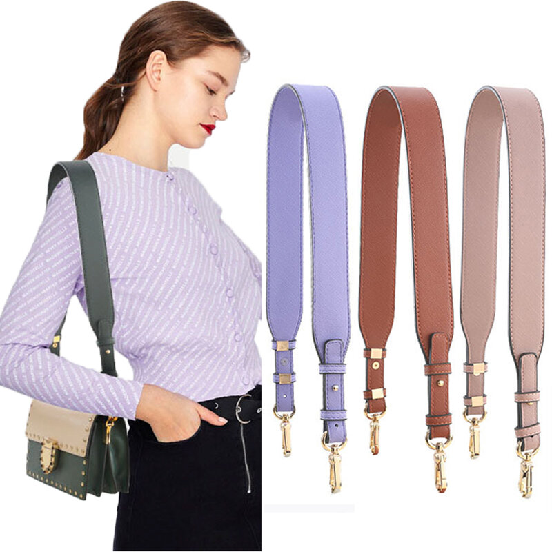 14 Colors Women PU Leather Crossbody Detachable Replacement Bags Strap Handbag Strap Shoulder Bag Parts Wide Shoulder Strap