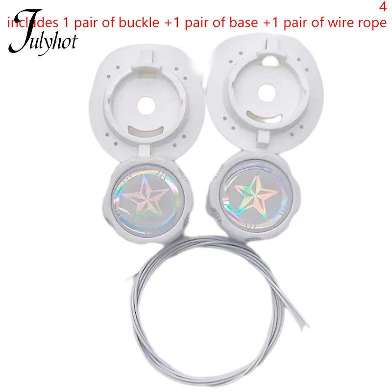 Metal Wire Swivel Automatic Buckle Rope Sneaker ShoeLaces For Kids/Adult No Tie Shoe Laces Quick Lock Shoestrings For Sport Shoe