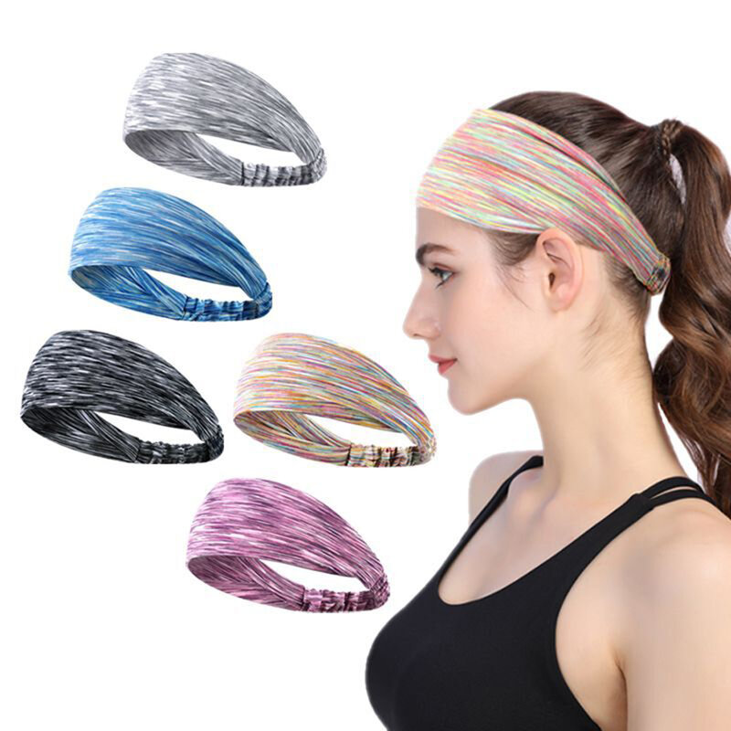Women's Workout Headbands Non Slip Sport Yoga Sweatband Elastic Moisture Wicking Headbands for Women Non Slip Sweatbands MC889