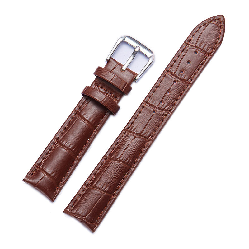 Bracelet de montre unisexe, universel, motif cuir de veau, 12mm, 14mm, 16mm, 18mm, 20mm, 22mm, 24mm