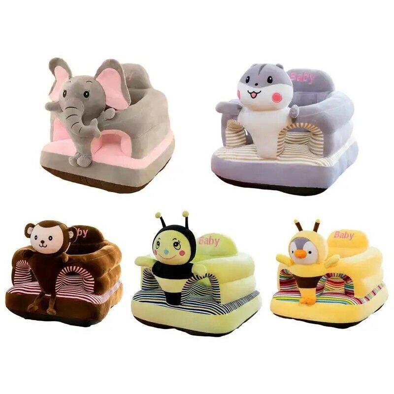 Toddler Support Seat Comfortable Cartoon Toddler Nest Puff Washable without Filler Cradle Animal Sofa Seat Support for Kids